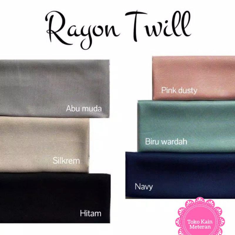 KAIN KATUN RAYON TWILL VISCOSE