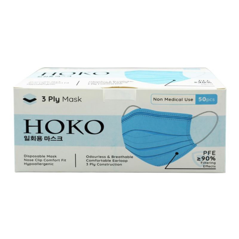 Masker HOKO disposable facemask 50pcs/box (promo)