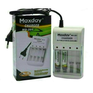 Alat Charger Baterai AA,AAA MAXDAY MD-201 4 Slot Baterai Termurah.