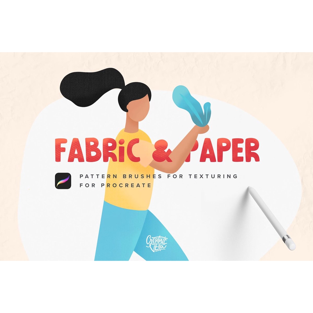 Procreate Brush - Fabric &amp; Paper Procreate Brushes