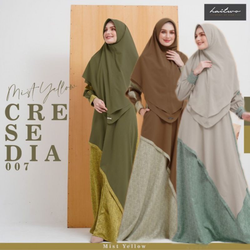 BISA COD - Setelan Gamis Haitwo Cresedia 007 Fashion Muslim