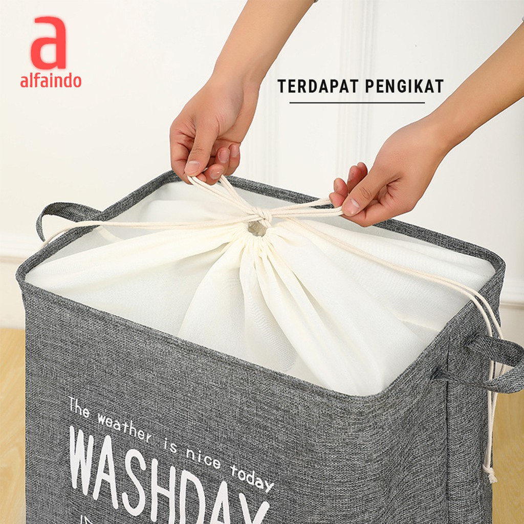 Alfaindo Keranjang Baju Kotor Cucian Keranjang Pakaian Laundry Basket KB016