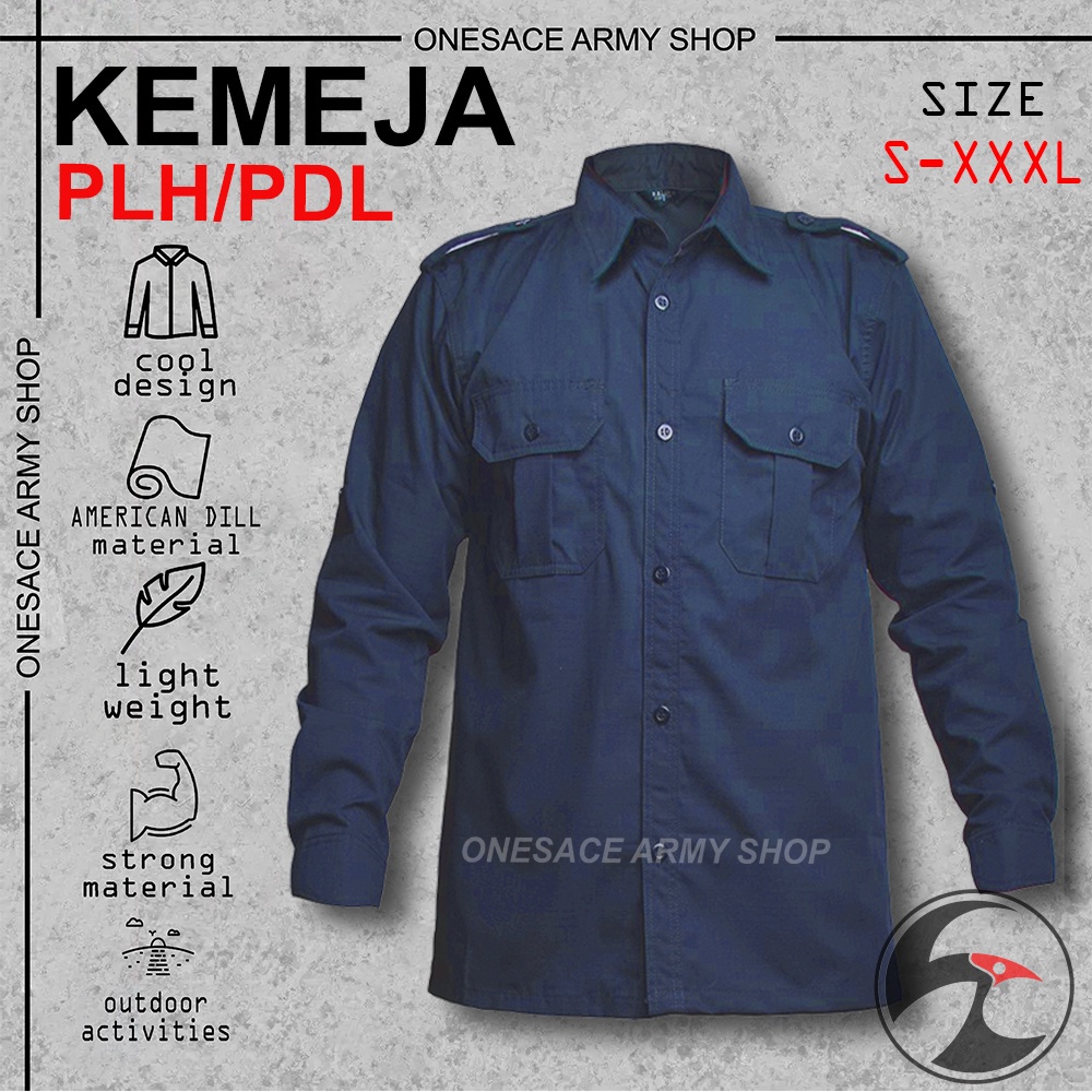 &quot;BIG SIZE&quot; KEMEJA SERAGAM PDL NET TV / kemeja lapangan tactical pdl / pdh lengan panjang bahan American Drill