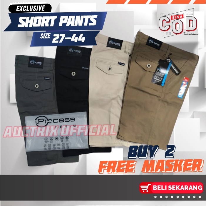 Celana Pendek Pria ORIGINAL Jumbo Big Size Chino Cowok Distro Asli Bahan Melar