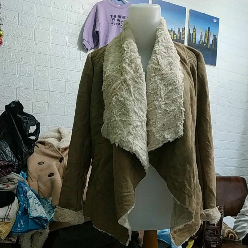 jaket suede tebal outer BERNARDO