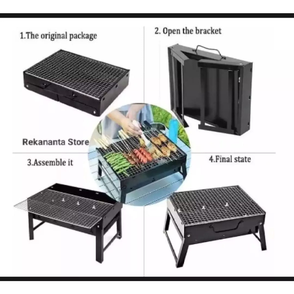 Panggangan Lipat/ Pemanggang Serbaguna/ Alat Pemanggang Lipat Serbaguna/ Alat Pemanggang/ Alat Panggang/ Portable Barbecue