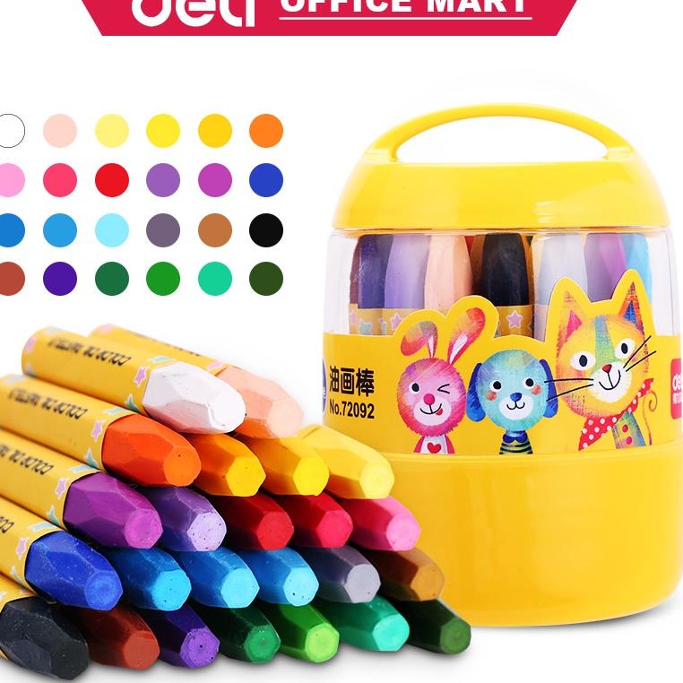 

⸨ToY ♟⸩ Deli Crayon 24 Warna Crayon Set Krayon Set Desain Barrel Menggambar Krayon Oil Pastel ||Limited.edition