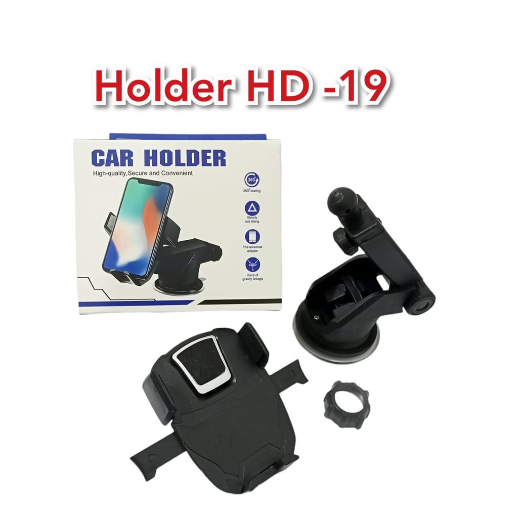 Holder Dasboard Mobil Car Holder 360 Rotable , Stand Holder Handphone Universal HD19 HD-19 Car Holder Phone