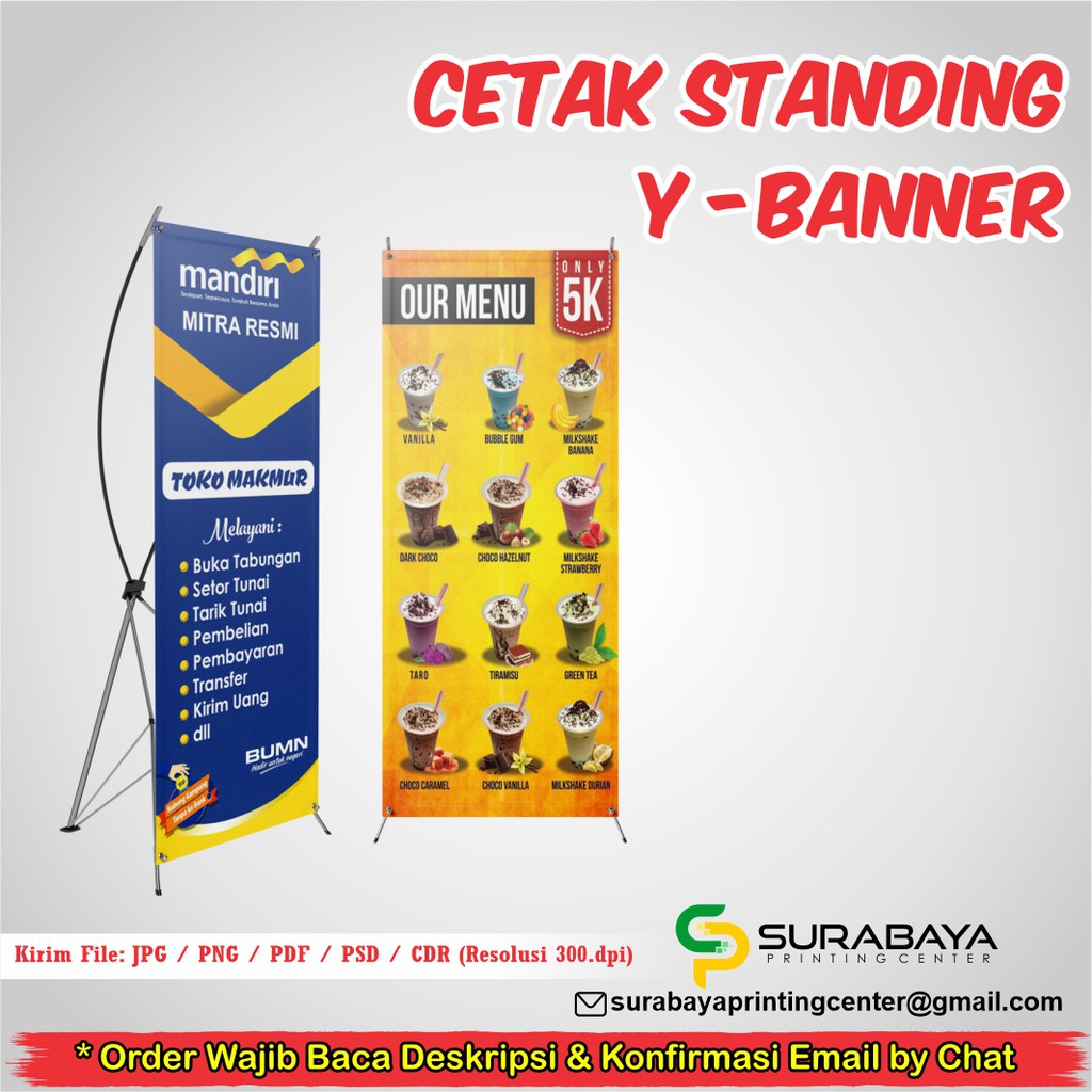 CETAK Y BANNER 80x180 BERKUALITAS SURABAYA