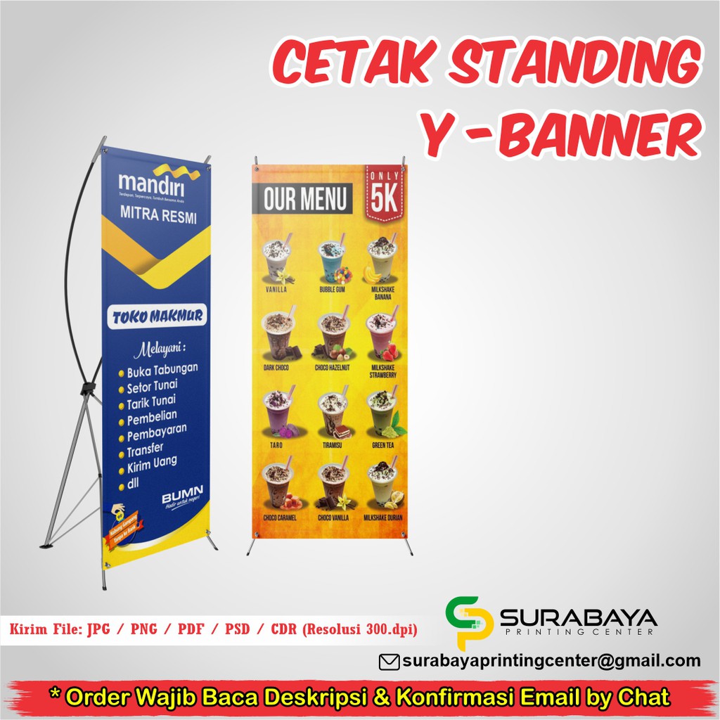 Jual Cetak Y Banner 80x180 Berkualitas Surabaya Shopee Indonesia 4998