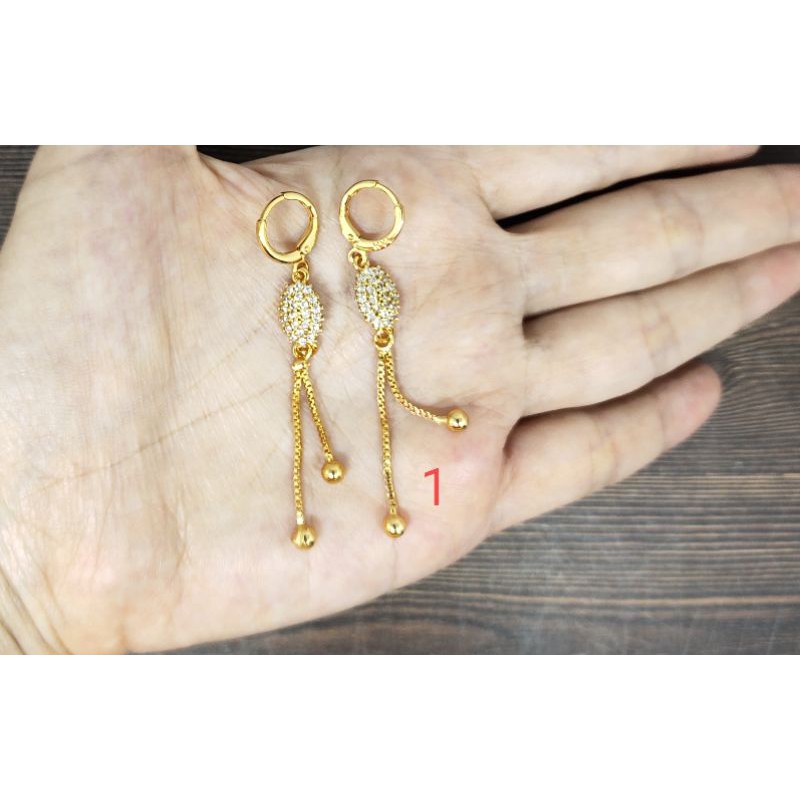 Fifi Fashion Anting Xuping Gantung 2 Model Perhiasan Lapis Emas 12#