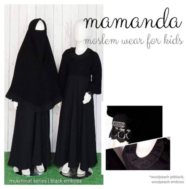 Set gamis anak free niqab Mamanda