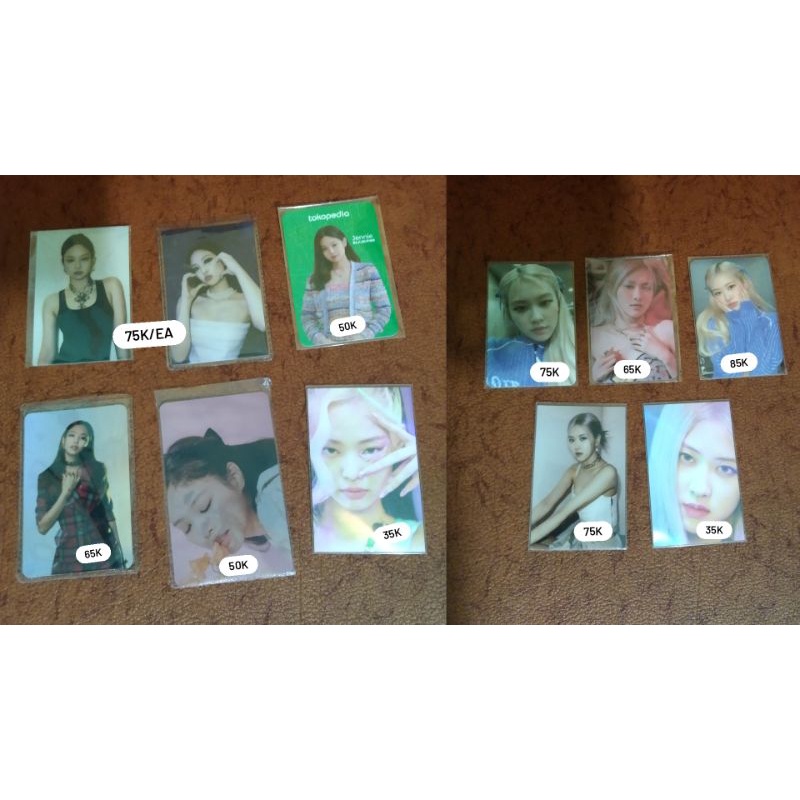 photocard blackpink the album jennie rose