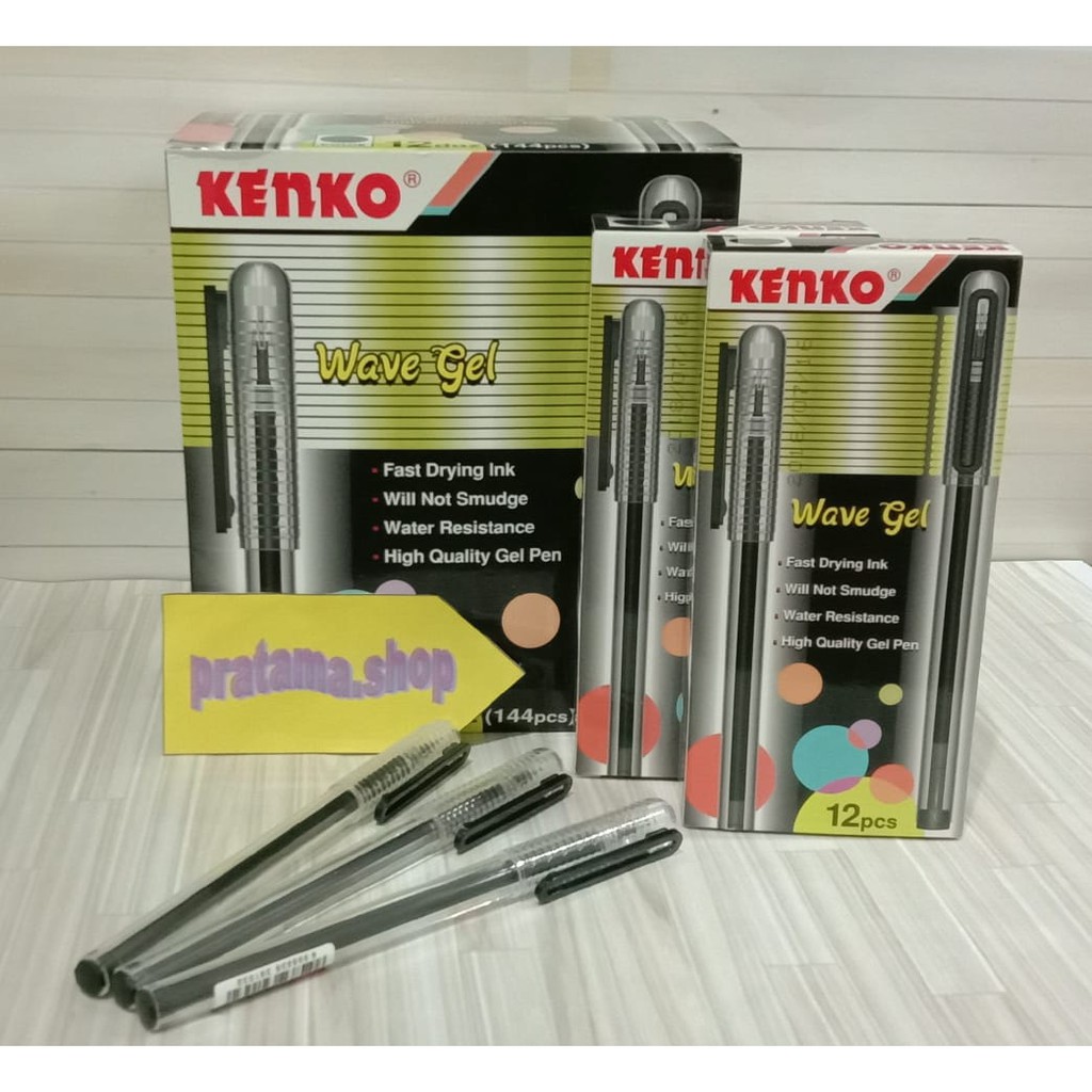 

Pulpen Wave Gel Black Kenko