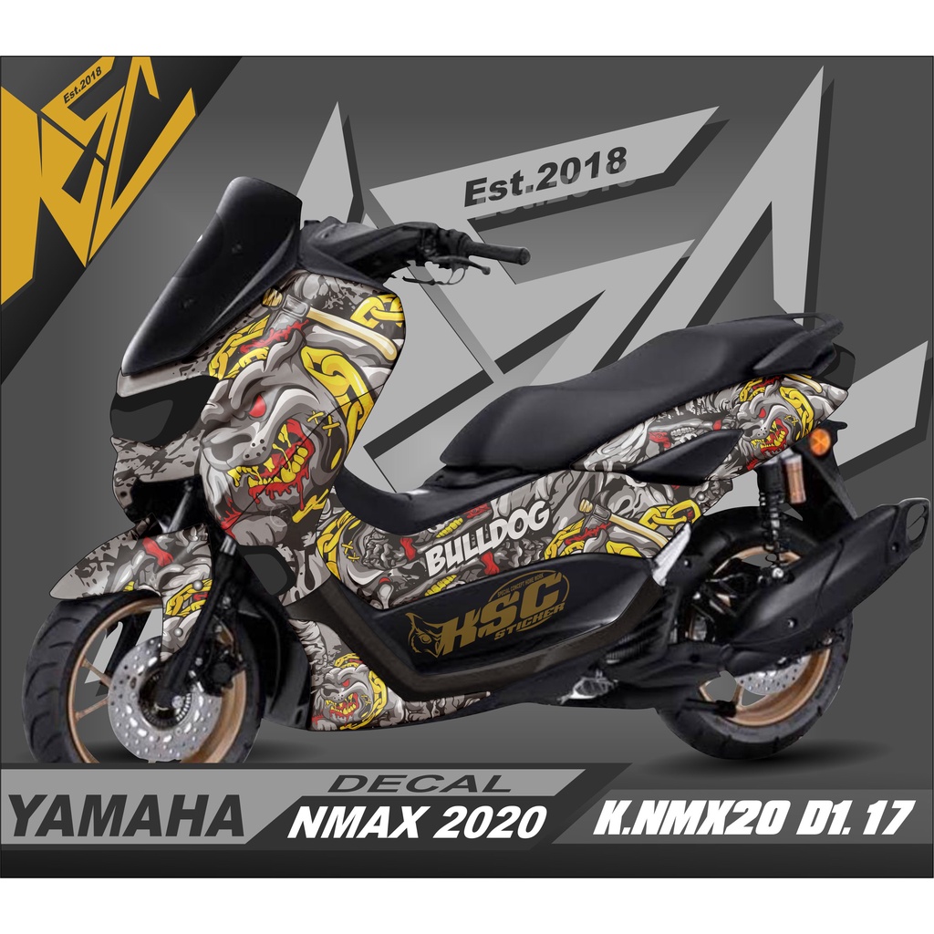 PROMO Decal Stiker FullBody Motor Yamaha Nmax New 2020/2021/2022/2023/2024 Bulldog Costum Dekal Nmax