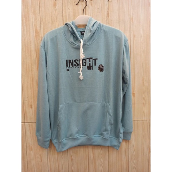 Sweater hoodie warna biru muda distro unisex