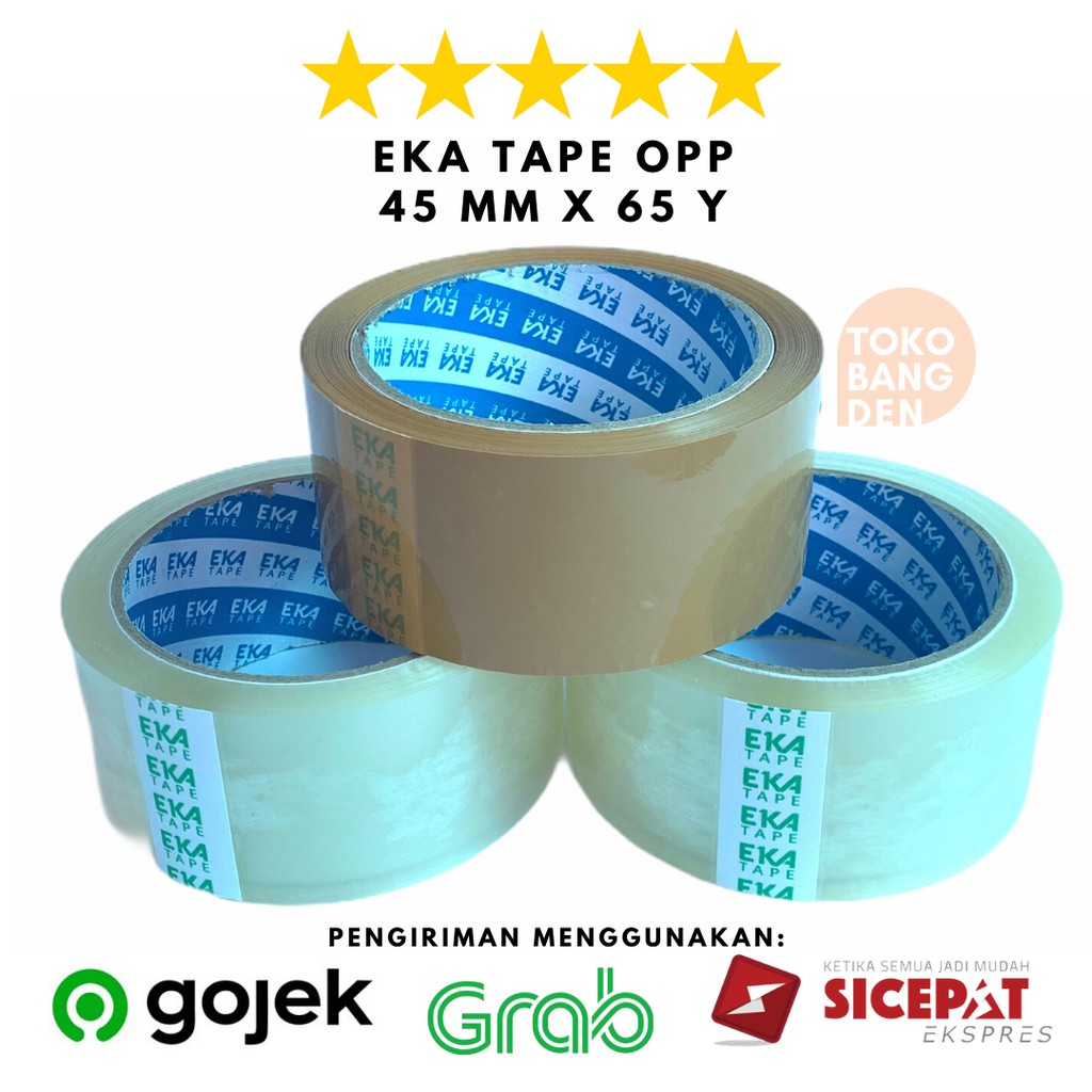 

LAKBAN EKA TAPE BENING DAN COKLAT 45 MM X 65 YARD
