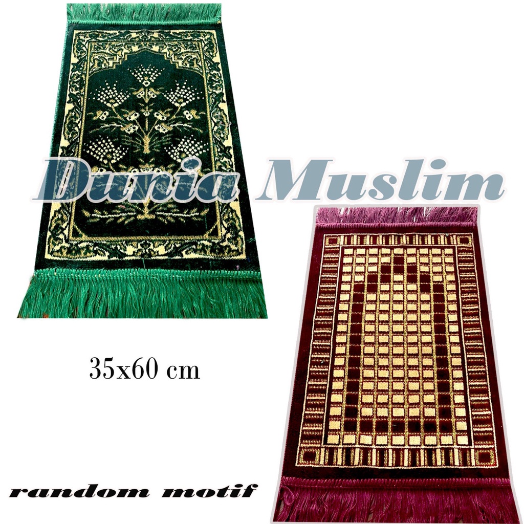 Sajadah Mini 35x60 Sajadah Turki Bulu Lembut Sajadah Kecil Sajadah Anak