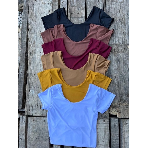 Crop top Lowback jersy doble layer