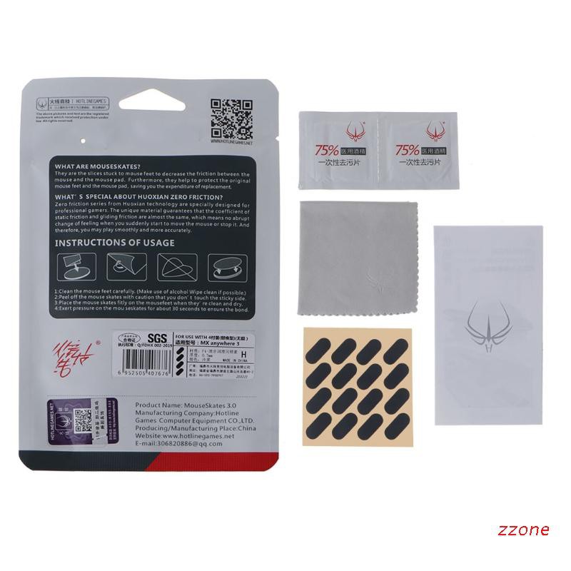 Zzz 4 Set / Pak Stiker Pedal Kaki Mouse Pengganti Untuk Logitech Mx Anywhere 3