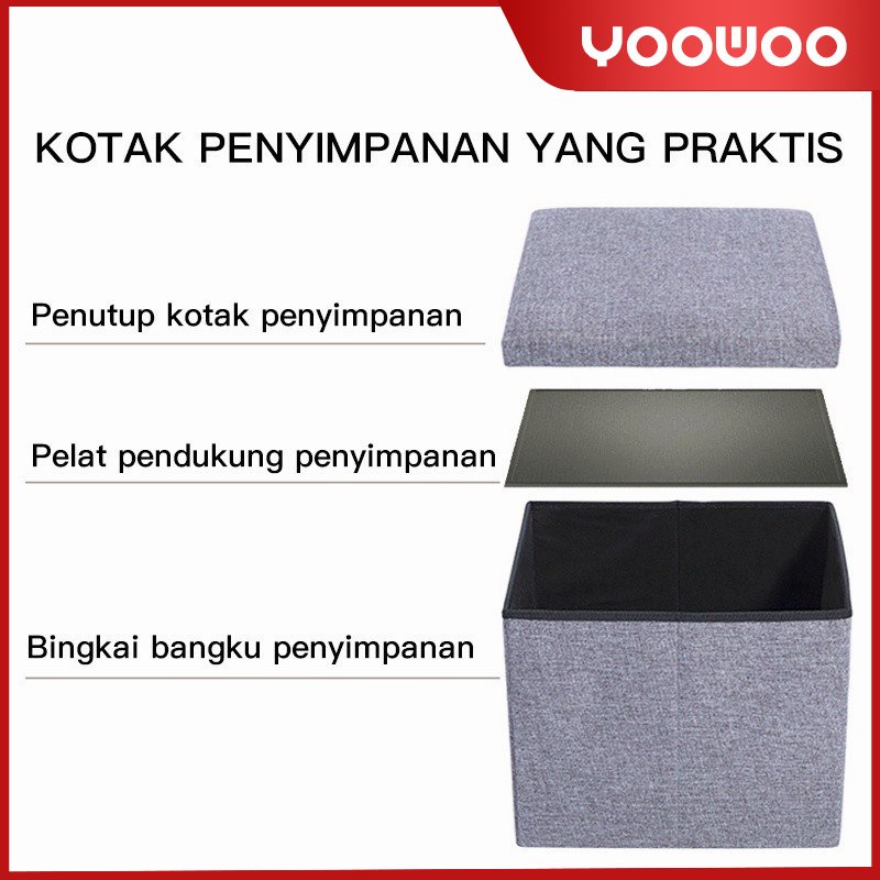 Storage Box Bangku Kursi Penyimpanan Barang Bangku Serbaguna Organizer Box Kotak penyimpanan