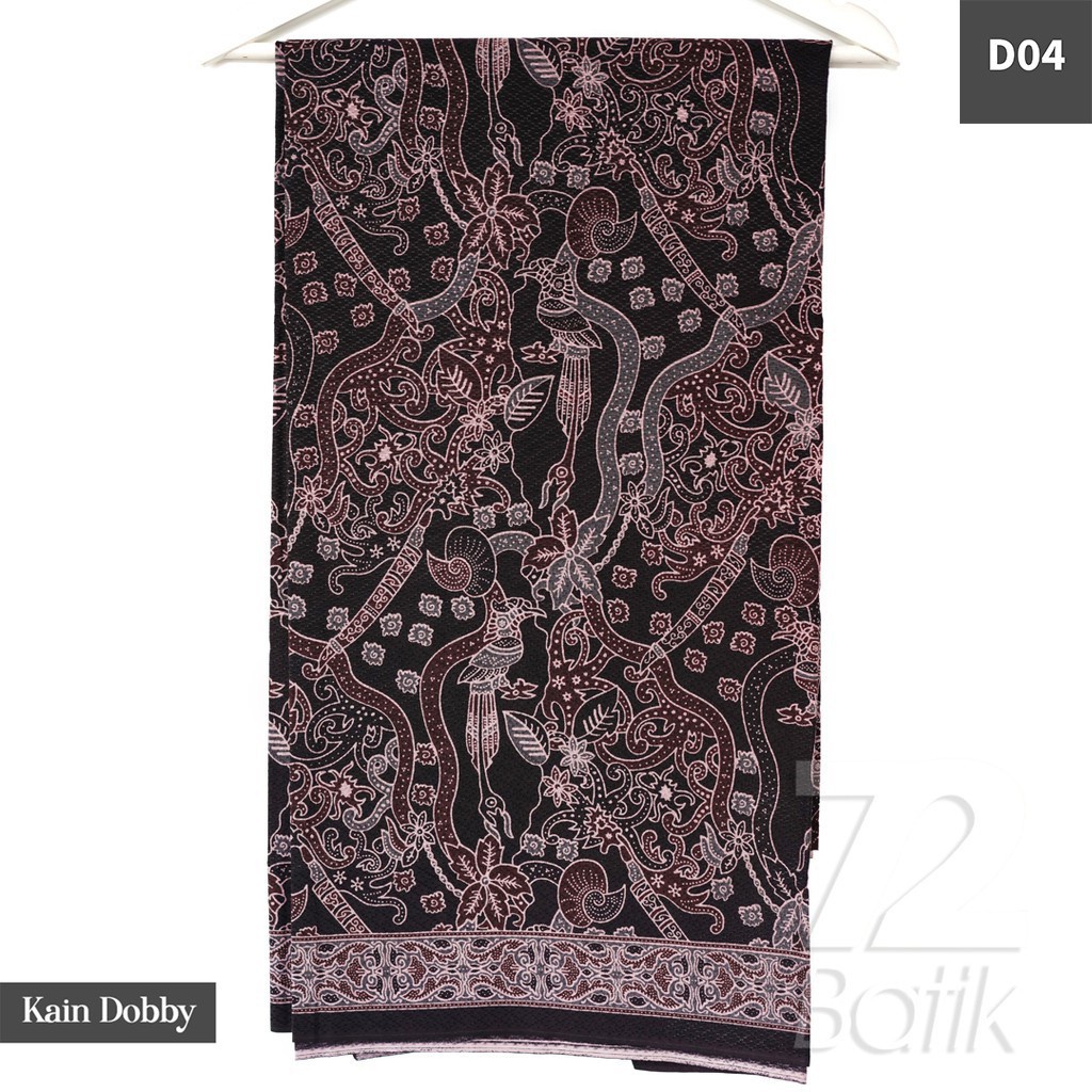 BAHAN BATIK PREMIUM Dobby Motif Burung Asmat Warna Hitam Ireng Item Dolbi Dobi Doby 727830 CAP 72 - Jarik Jarit Samping Kebat Panjang Batik Dobby Modern Premium Bahan Seragam Batik Pernikahan Kantor Keluarga Murah Kamen Jadi Batik Bali Lembaran