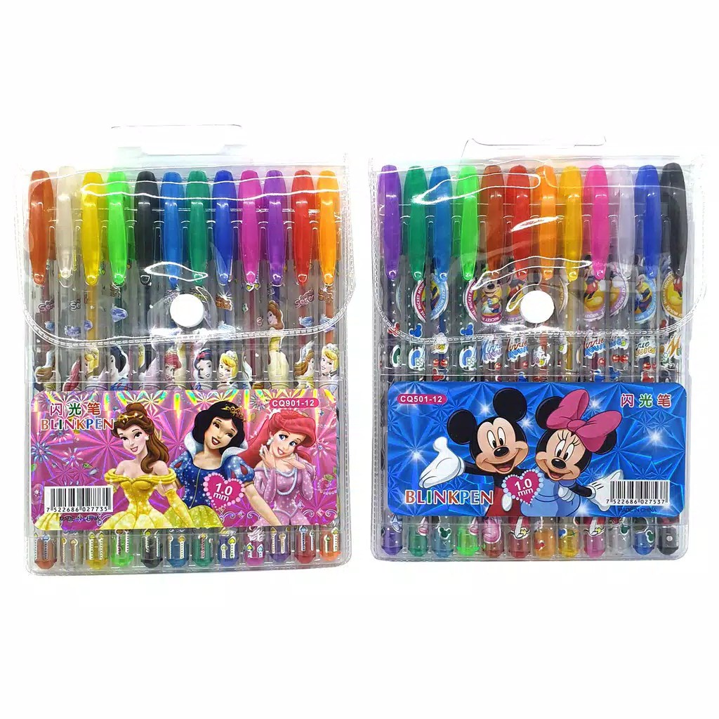 

Pulpen Set 12 Warna Neon Color Pastel / Glitter / Highlighter Pen