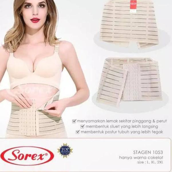 （DIKIRIM DARI JAKARTA） SOREX Stagen Korset Pelangsing 1053  Korset Kancing Kait Original