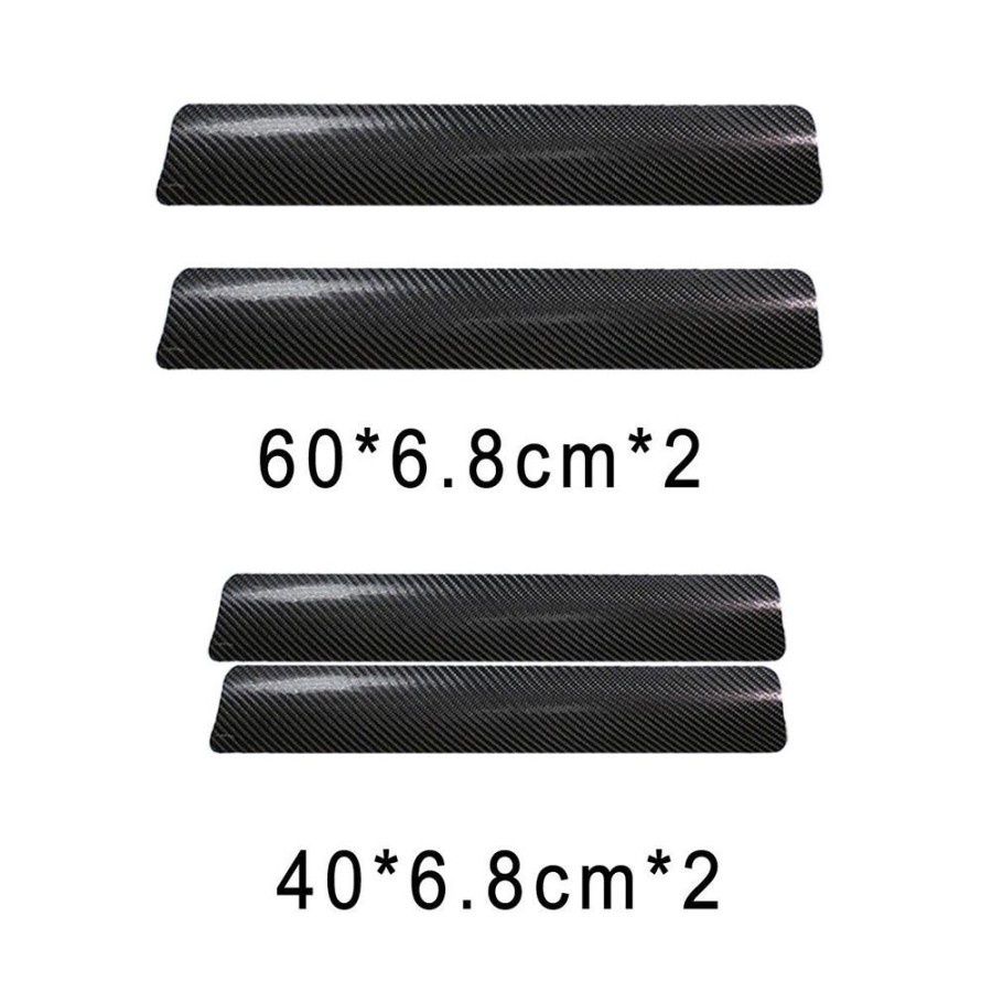Stickers Carbon Fiber Anti Gores untuk Mobil - D-704 - Black