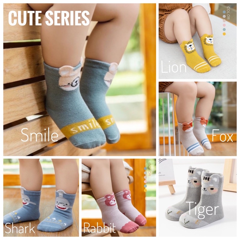 Kaoskaki Bayi 0-12bulan Sailor Animal | Kaos kaki Bayi Korea | KK Baby Lucu