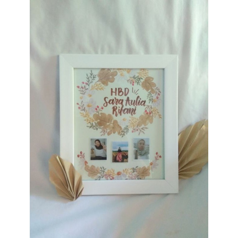 LETTERING PHOTO IN FRAME | Kado Birthday
