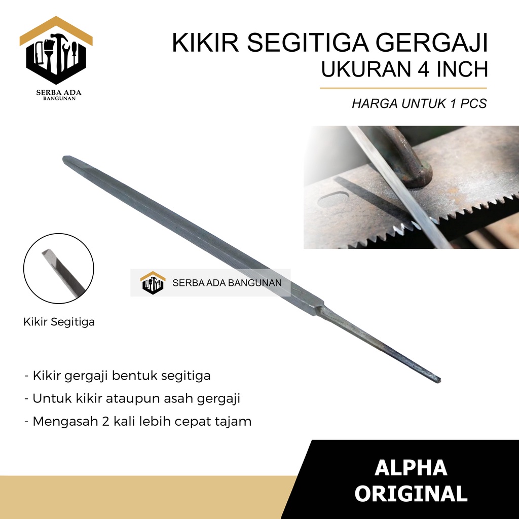 Kikir Gergaji 4” Murah Bagus / Kikir Segitiga 4 Inch Inci