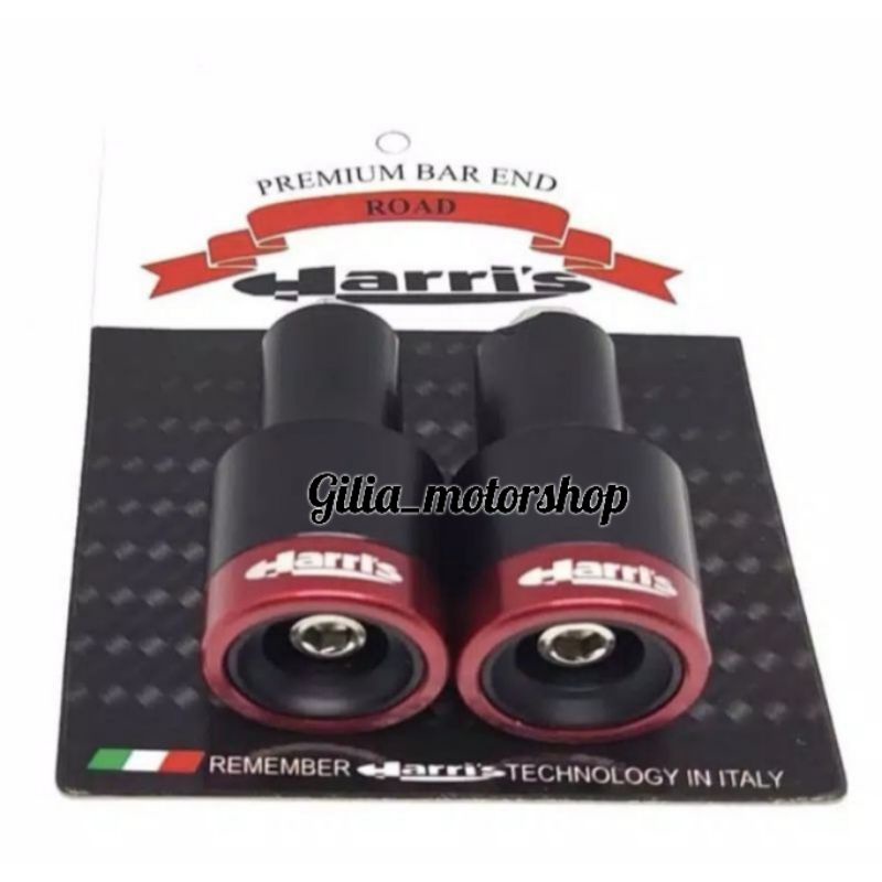 Jalu handgrip Bar End Harris Original  Italy Premium Full CNC Universal Jalu Stang HARRIS  Nmax Pcx Vario Aerox