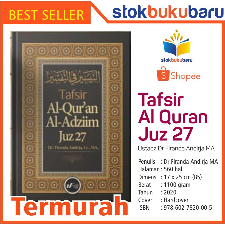 Buku Tafsir Al Quran Juz 27 Ustadz Dr Firanda Andirja MA