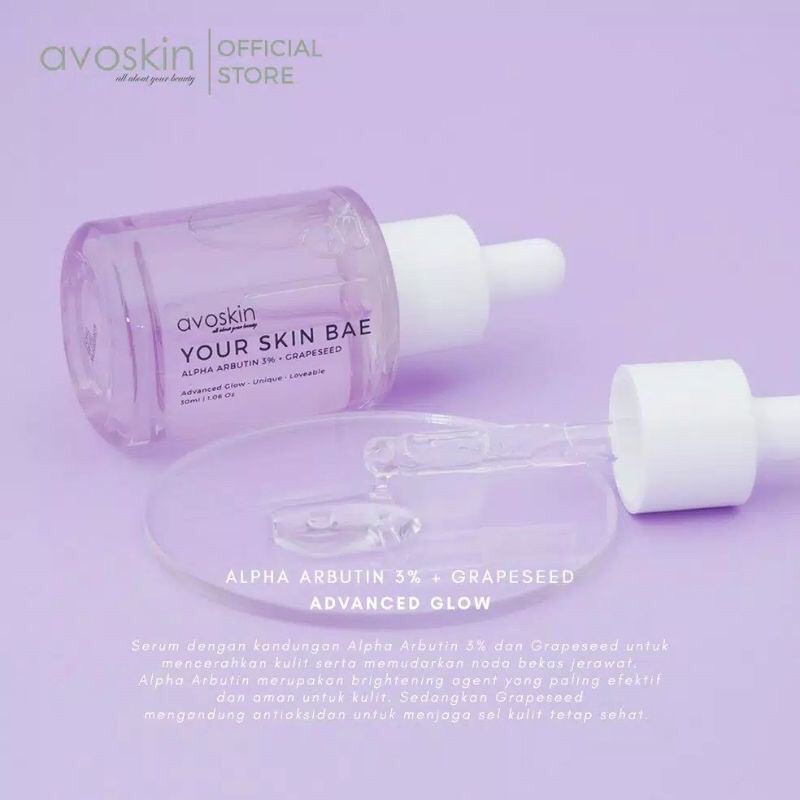 Avoskin Your Skin Bae Alpha Arbutin 3% + Grapeseed Serum