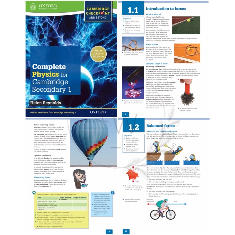 Oxford Complete Biology / Chemistry / Physics / Mathematics 1 2 3 for Cambridge Lower Secondary 1 Checkpoint | Buku Biologi Kimia Fisika Matematika SMP-Physics (PDF)