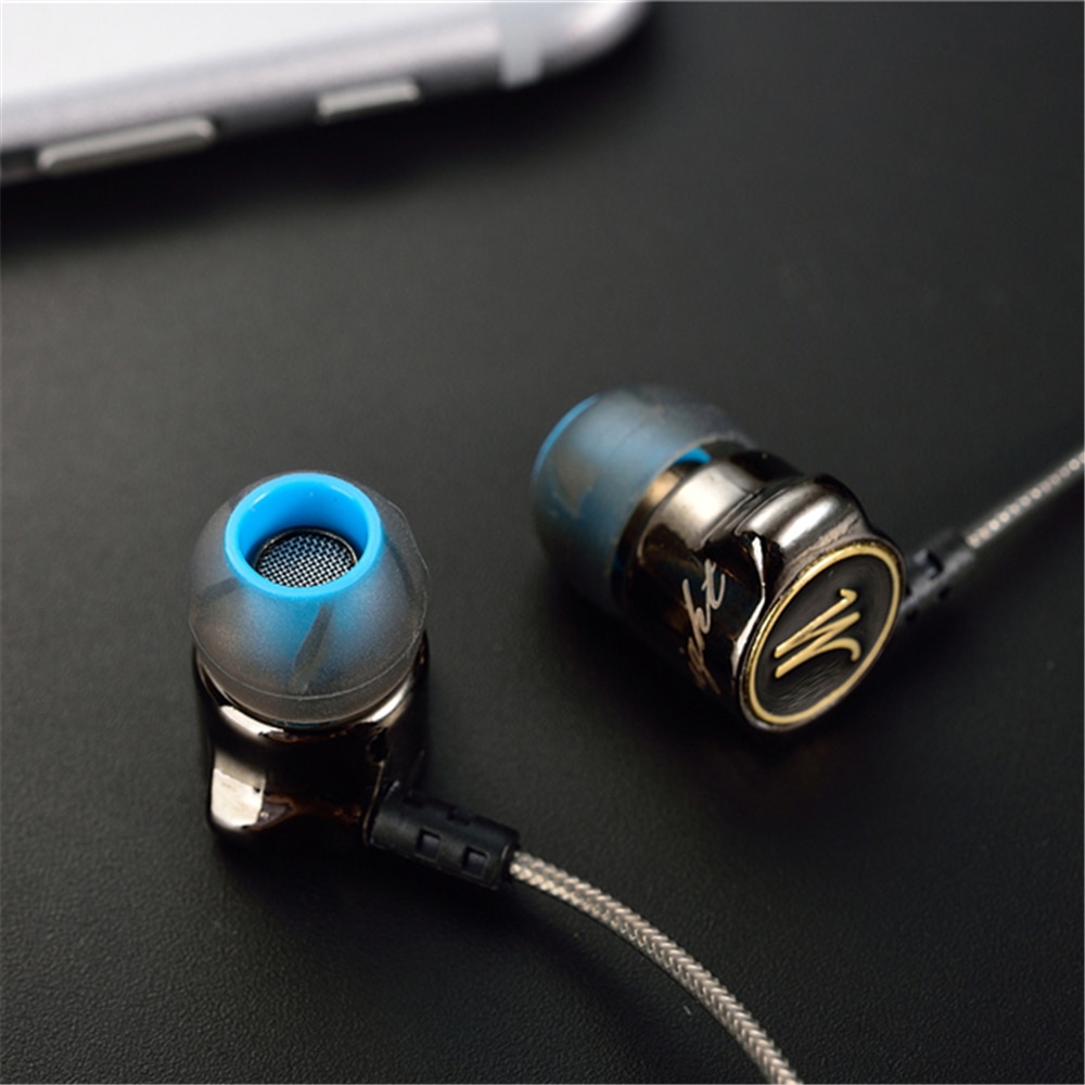 Qkz DM7 Headset Earphone Kabel Lapis Emas Dengan Noise Isolating HD HiFi VS AK6 CK6 CK5