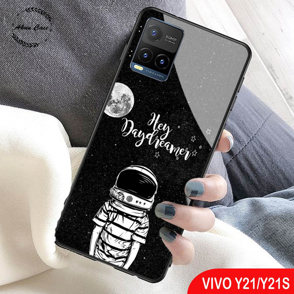 Softcase Glass Kaca Vivo Y21 2021- Casing Handphone Vivo Y21 2021- Case Vivo Y21 2021 - s60