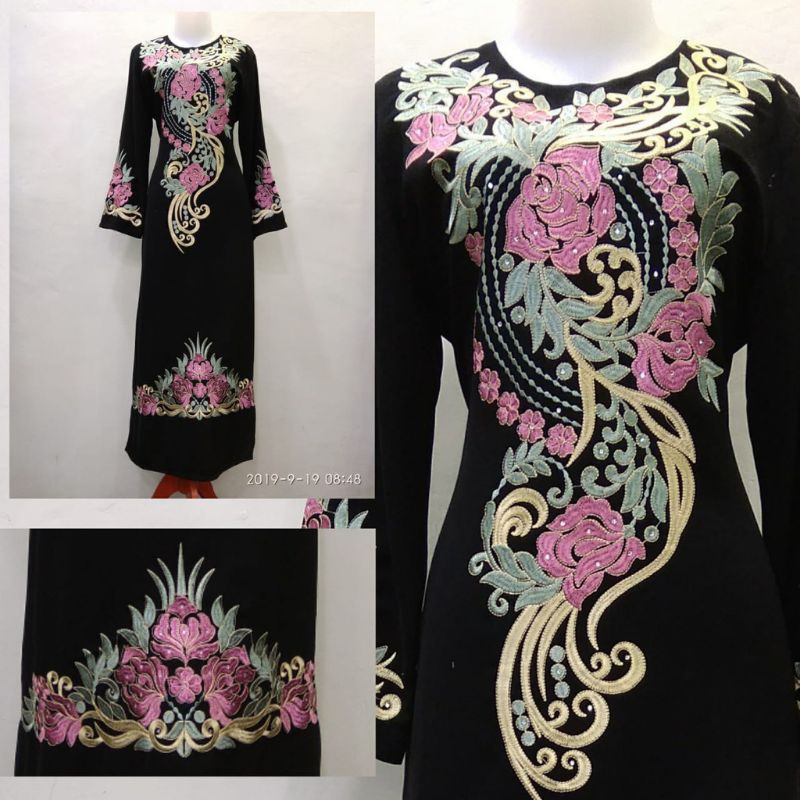 SIZE JUMBO ABAYA JETBLACK