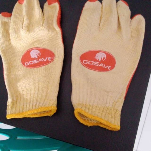 Sarung Tangan Kombinasi Katun Karet Latex Heavy Duty Grip Anti Selip