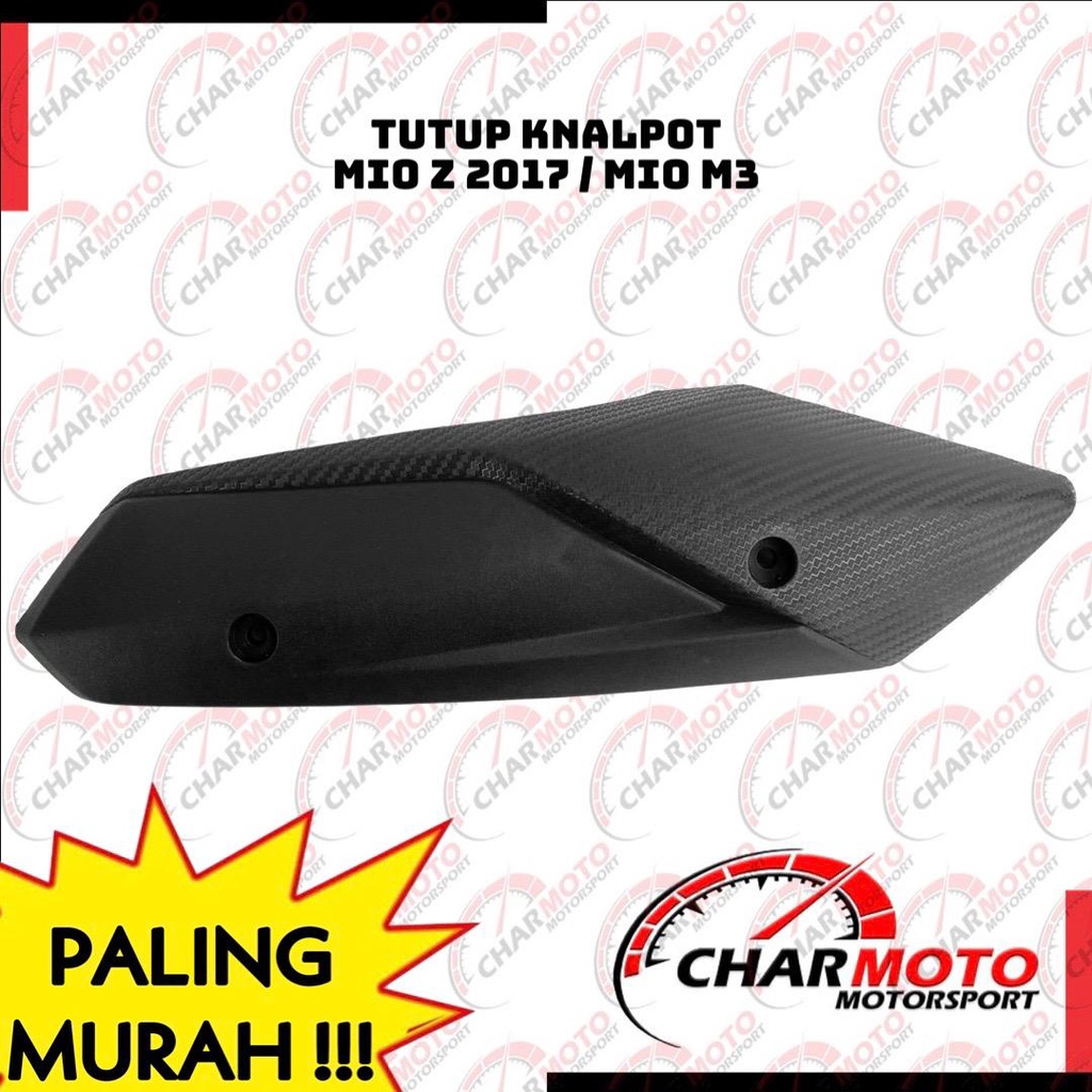 Cover Tutup Knalpot Premium Mio Variasi Sporty (Batman), Mio J, Mio Z 2017 / Mio M3 PNP - Charmoto