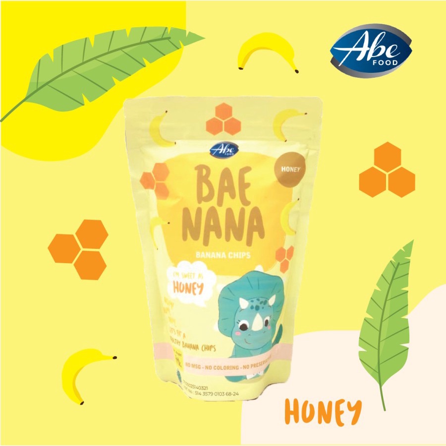 ABE FOOD BAENANA SNACK KERIPIK PISANG 70GR | CEMILAN SEHAT ANAK CHOCO CHEESE HONEY SNOWY