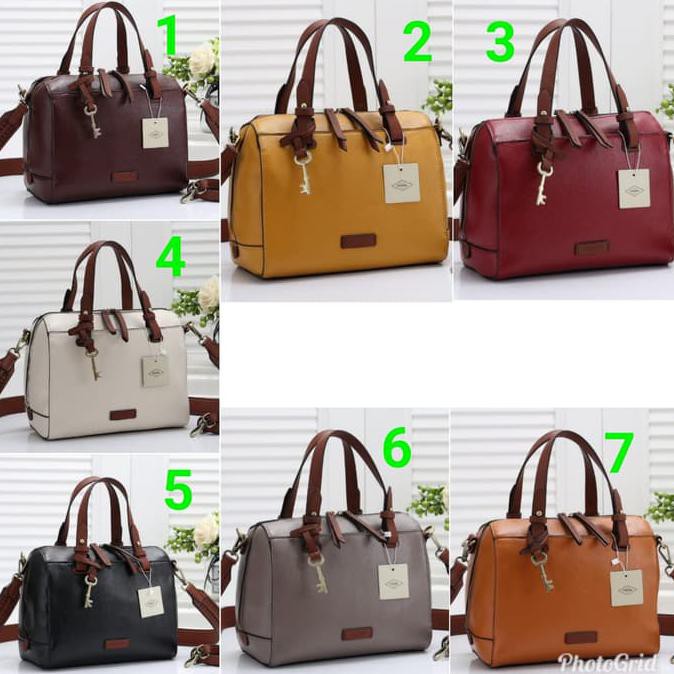 TAS NEW FOSSIL RACHEL SATCHEL 2TONE DOUBLE STRAP LIKE ORIGINAL