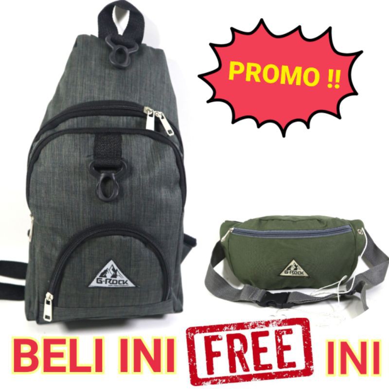 Promo Beli 1 Gratis 1 Selempang Doreng Free waistbag