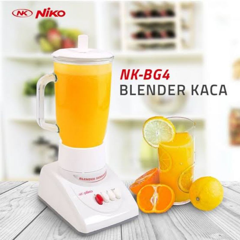 Niko Blender Kaca/Plastik 3in1 NK-BG4 / NK-BG4P