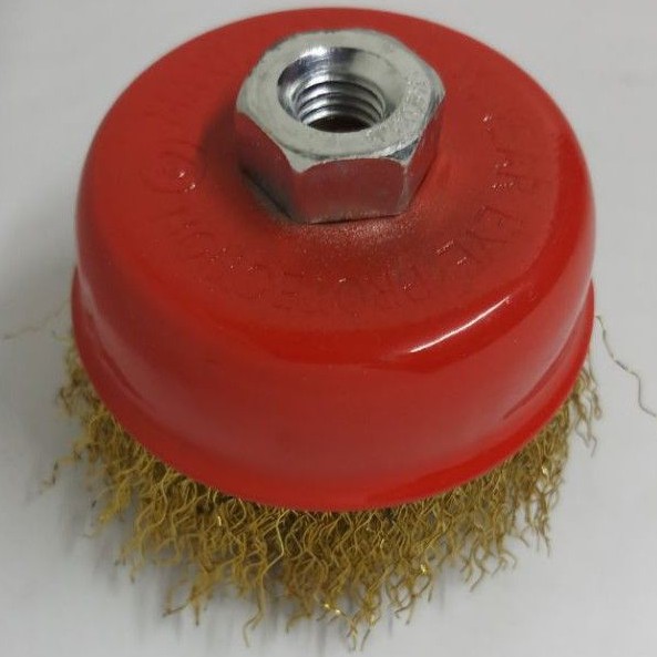 Sikat Mangkok Kawat Brass Mata Gerinda 3inci Wire cup Brush