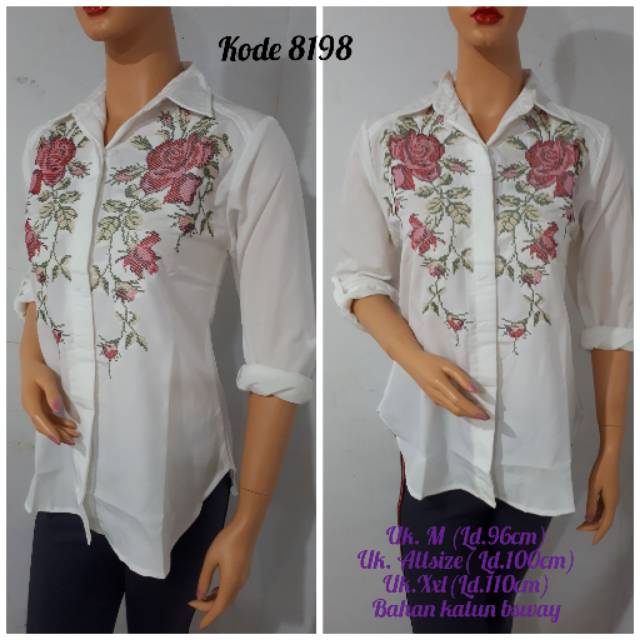 KEMEJA PUTIH BORDIR / ATASAN WANITA