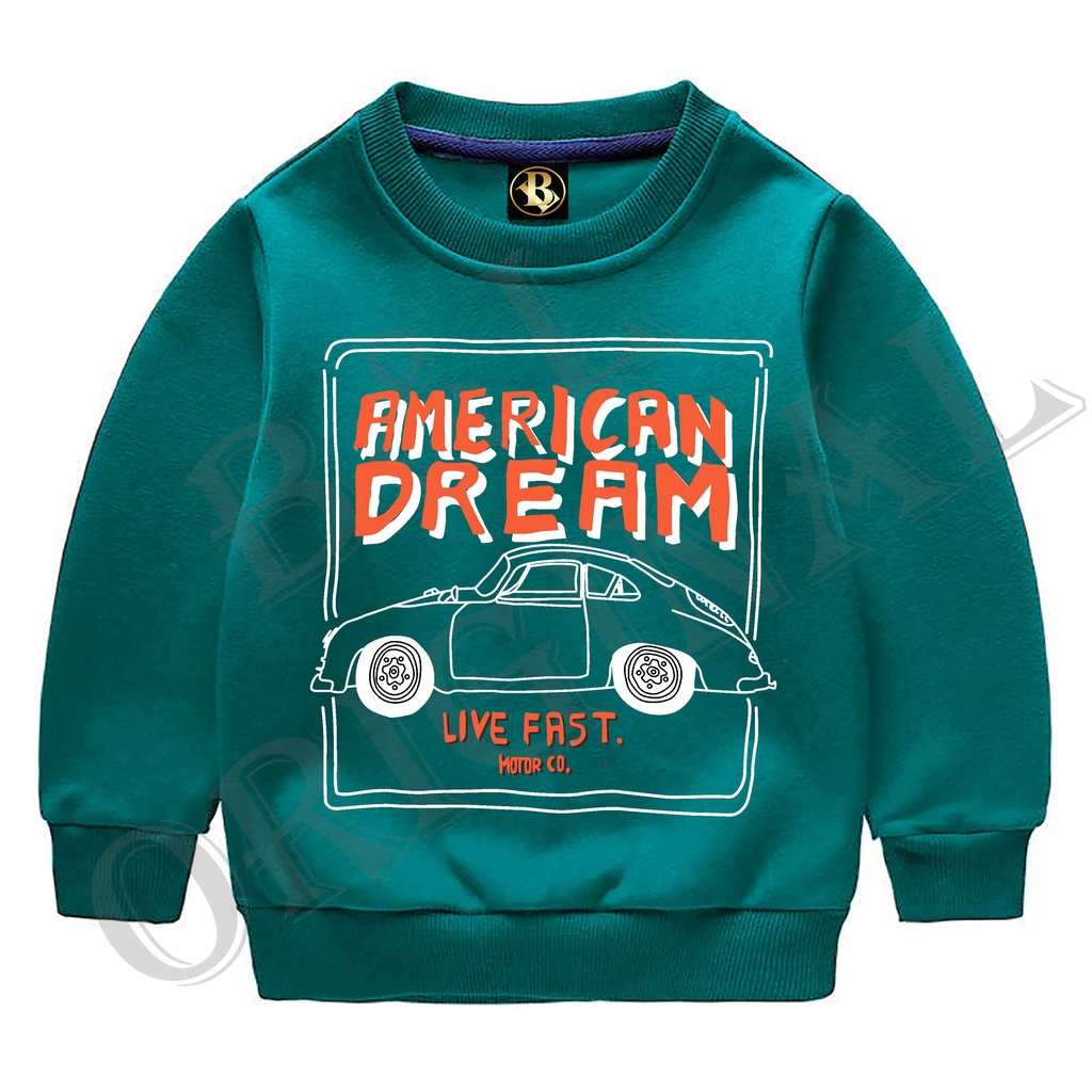 BS//COD//BAJU ANAK AMERICAN DREAM//ATASAN KAOS TANGAN PANJANG//REAL PICTURE GQ