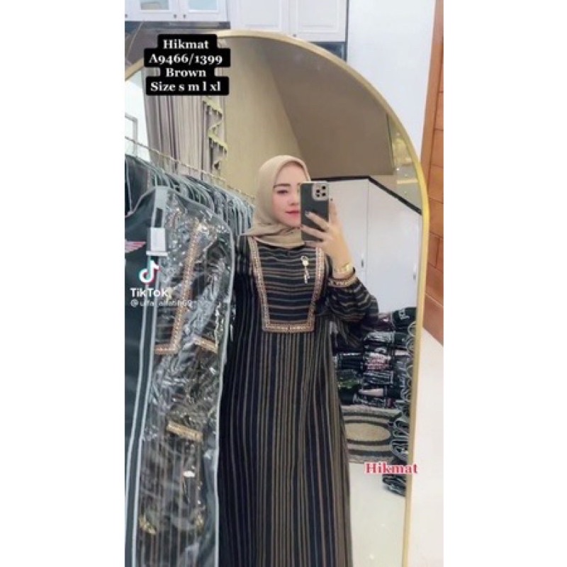 Gamis Abaya Hikmat Original / Abaya Hikmat A9466