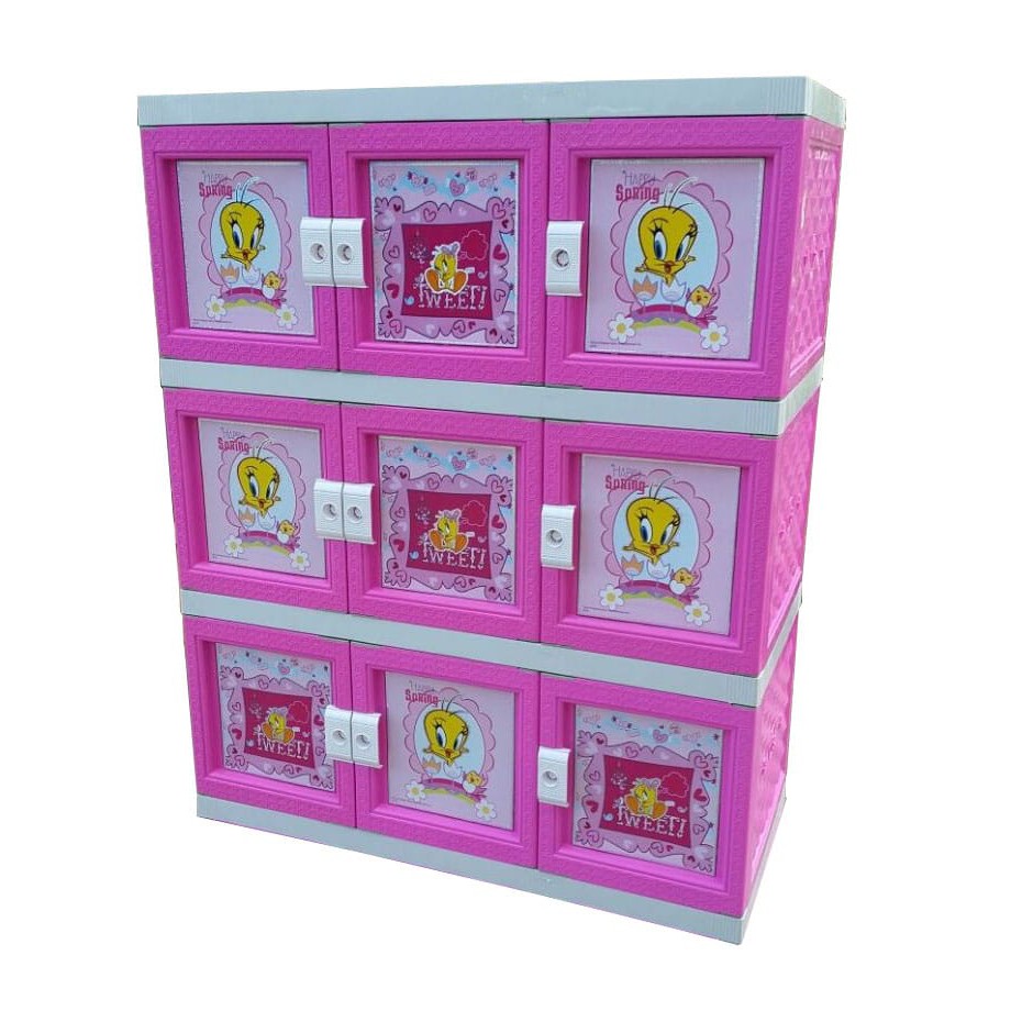 AKAKO - Lemari Plastik Mega JUMBO 3 Susun 9 Pintu ( PROMO )